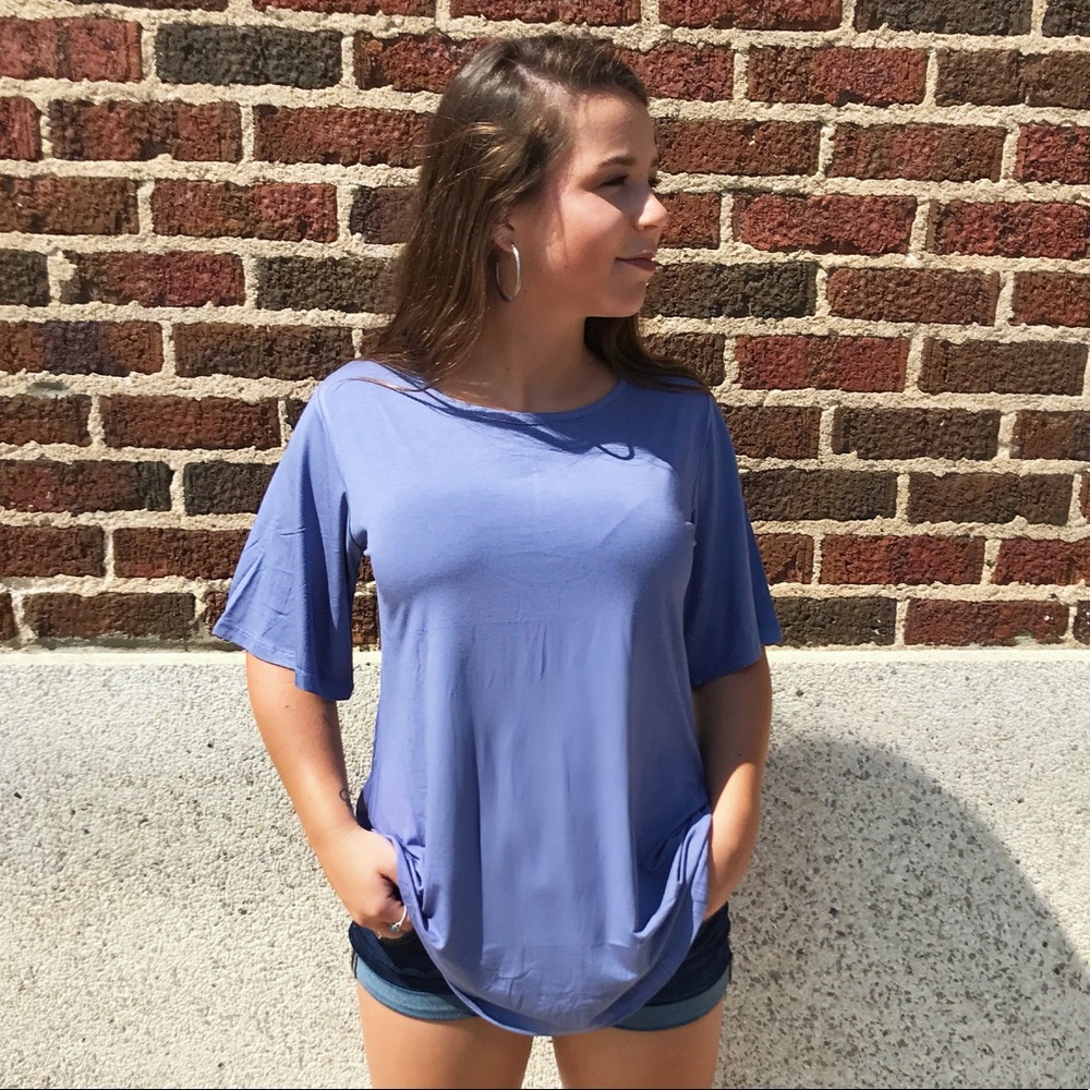 🎉SALE🎉 Flowy Tee - Slate Blue